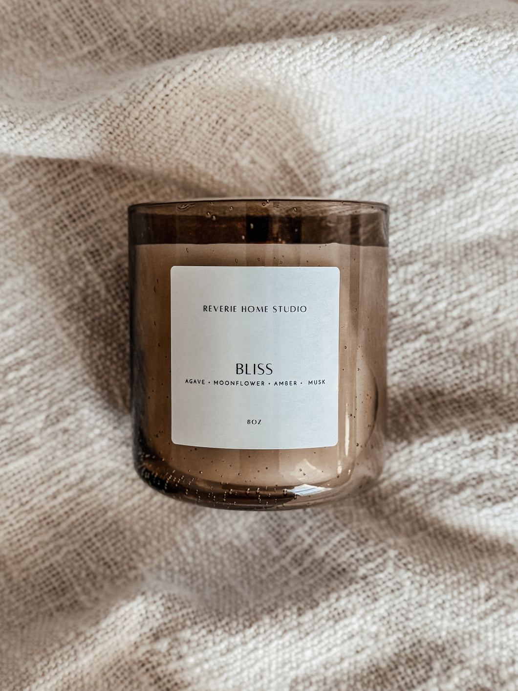 Bliss- 8 oz Wooden Wick Candle